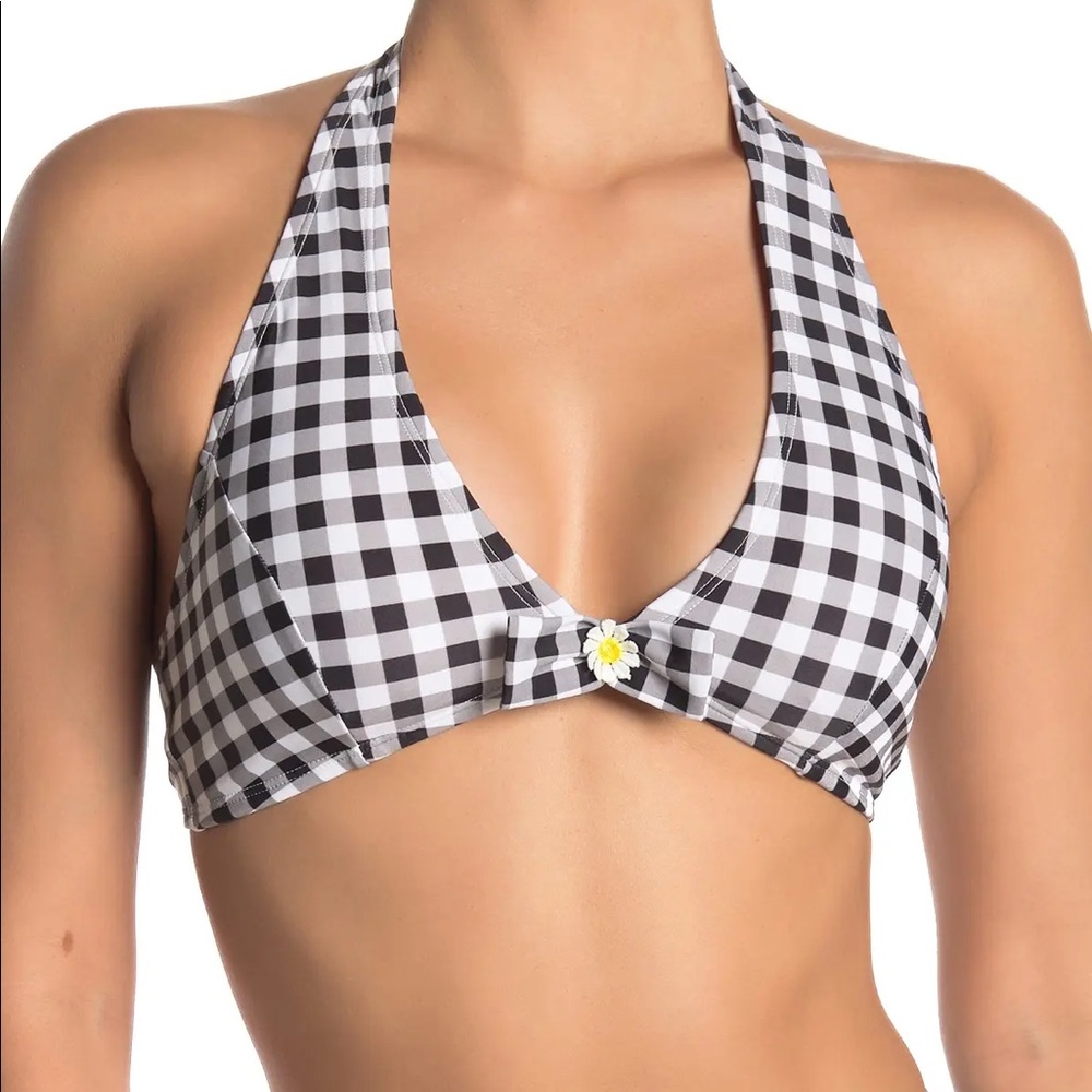 NWT Betsey Johnson Halter Bikini Top